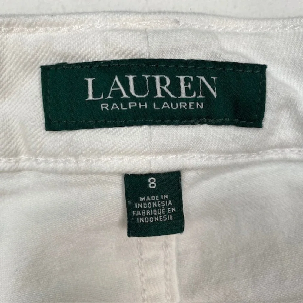Lauren Ralph Lauren‎ Premier Straight Crop Jeans Womens 8 White Denim Pants